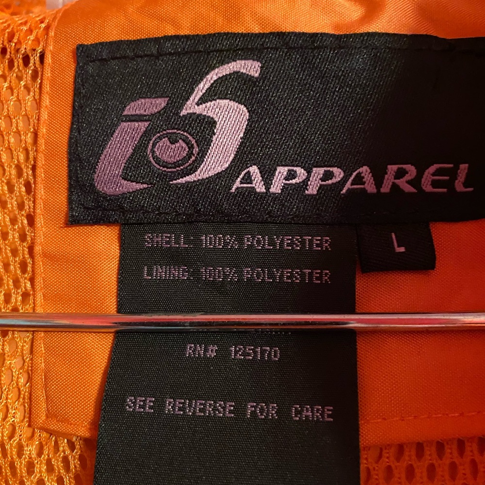 Orange size L light weight rain coat